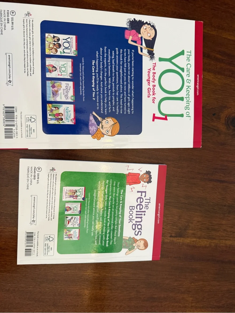 American Girl Puberty & Kids Feelings Book Set - White/Purple Covers